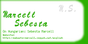 marcell sebesta business card